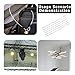 bskkw 6Pcs 5mm ID 1.5mm x 20cm Stainless Steel Security Tether Cable, Wire Rope with Loop Ends, Safety Lanyard for Tool Equipment Gate Lock Outdoor Use