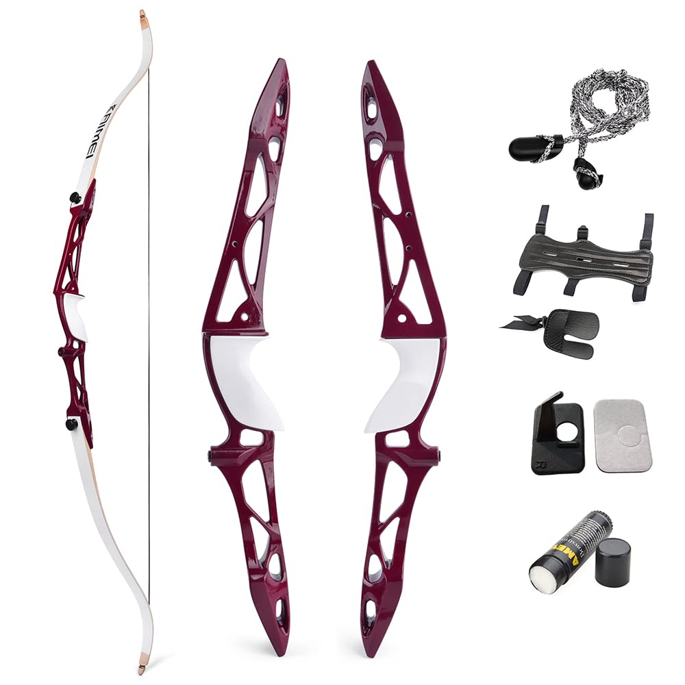 AMEYXGS Bogenschießen Takedown Recurve Bogen Set 66" 68" 70" Langbogen 12-40 lbs Sportbogen Jagdbogen Erwachsener Bogen Outdoor Zielübungen