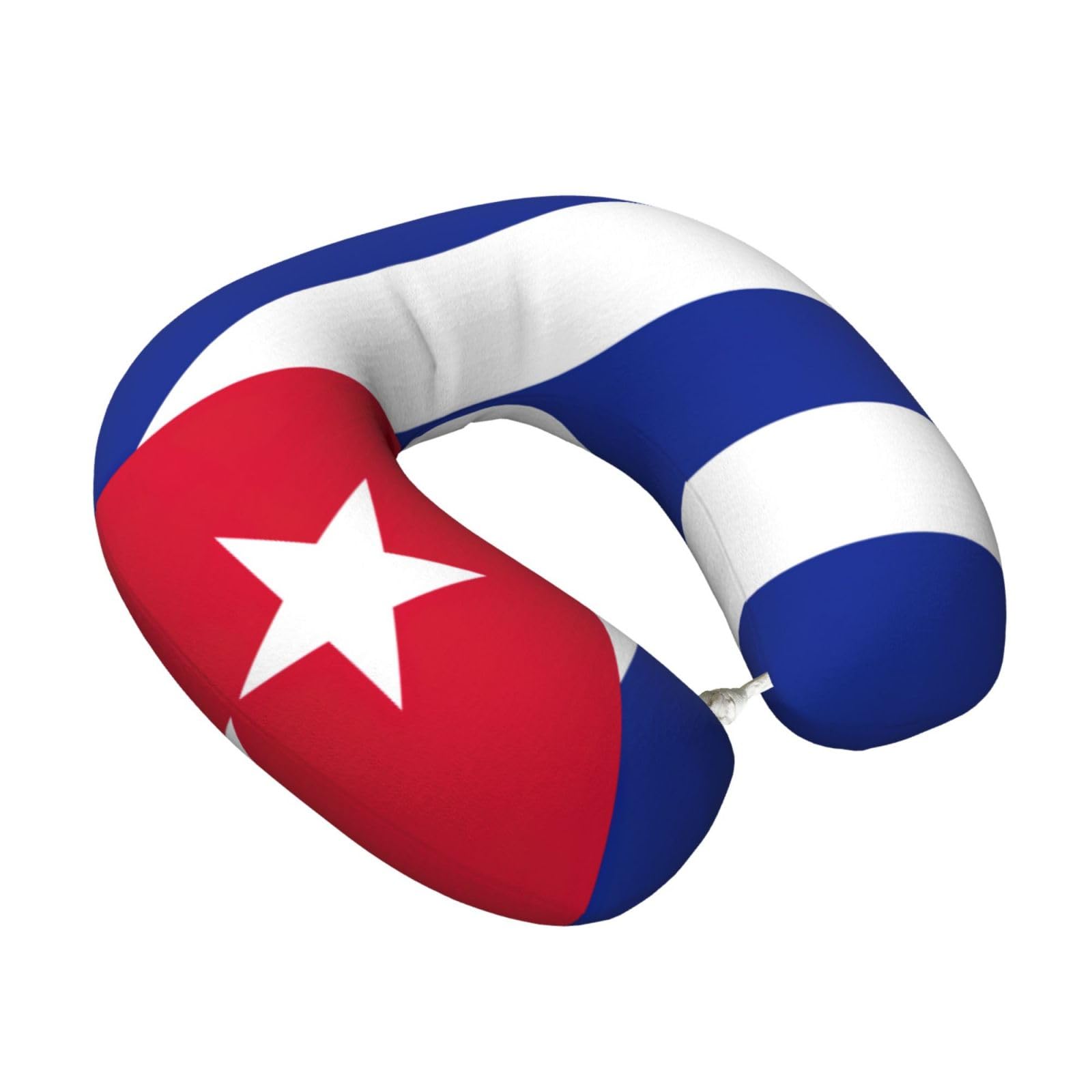 Yyoretp Cuban flag Print Travel Pillow Pure Memory Foam Neck Pillows Portable Headrest for Airplane