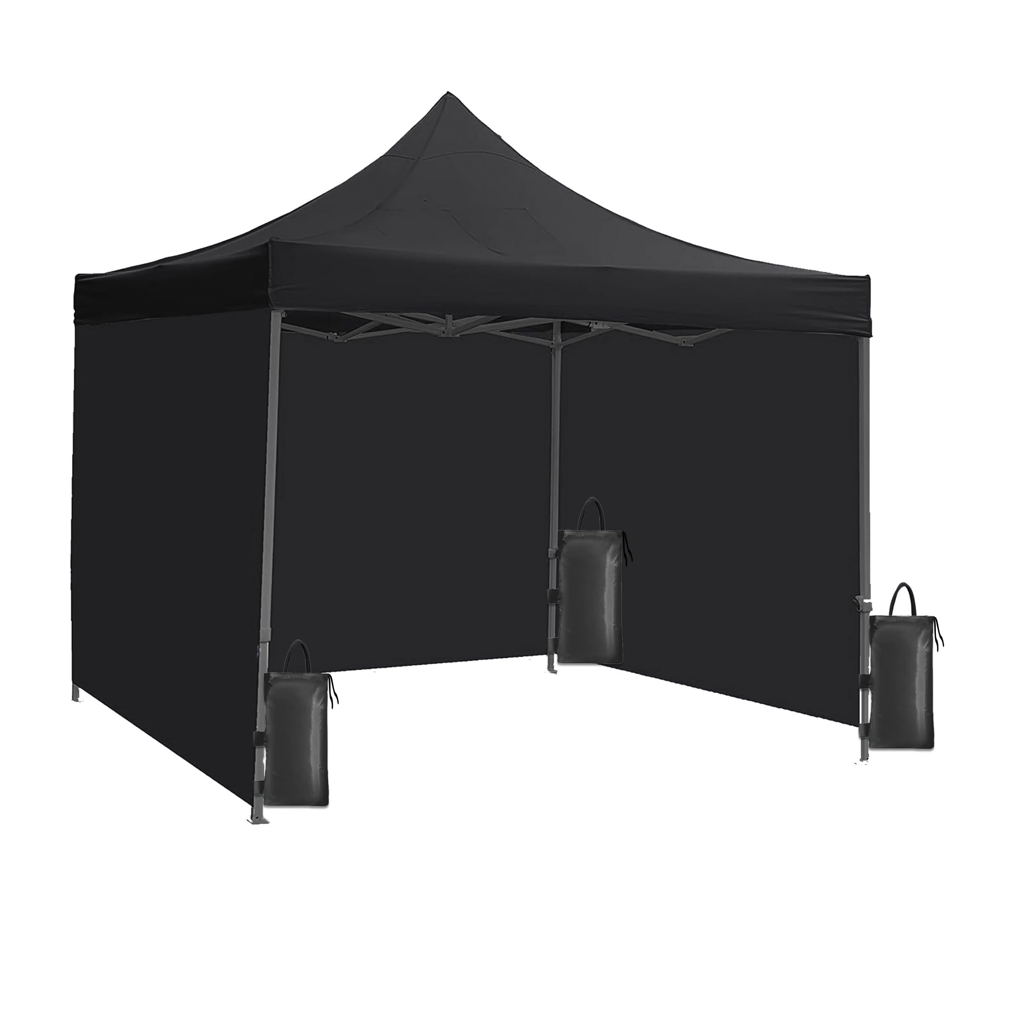 Ab Sab Portable Foldable Pop-up Gazebo Tent Display Gazebo Black 10 X 10 FT 3Side-image-48