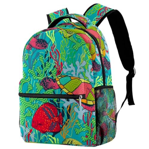 Sac de voyage multicolore à bretelles rembourrées avec imprimé tortue