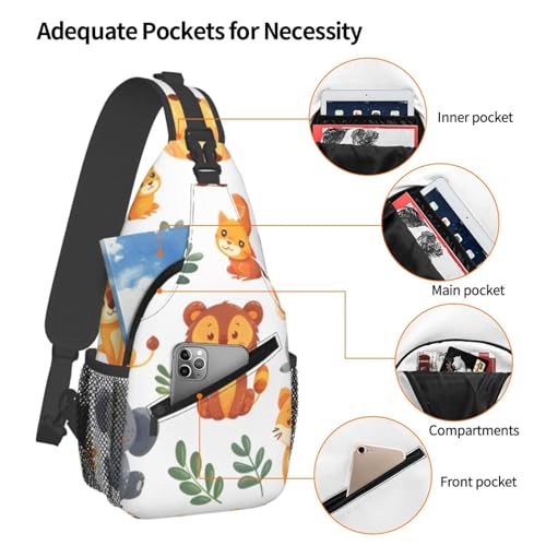 Mochila bandolera unisex con diseño de animal cute miniatura 4