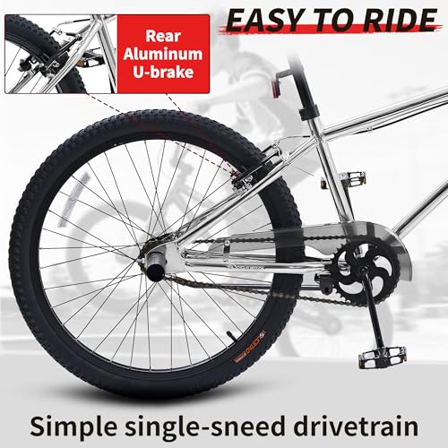 wanan BMX Bike, 20 24 Inch Bike for Kids for 6-16 Years Old,