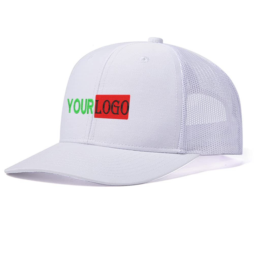Unisex White Primedealsday Embroidery Custom Logo Trucker Hats For Men Adjustable Snapback Mesh Cap Outdoors Baseball Dad Cap