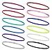 MengH-SHOP Fasce per Capelli Sport Non-Scivolo Sport Fasce Capelli Elastico Fascia per Donna Uomini Basket Yoga Golf Multicolore 12 Pezzi
