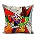 Throw Pillow Case Colorful Abstract Picasso by Nora Modern Fun Painting Pillow Case Durable Throw Pillow Cover Decor Design Cushion Cover For Home Decor, Best Friend, 45X45Cm