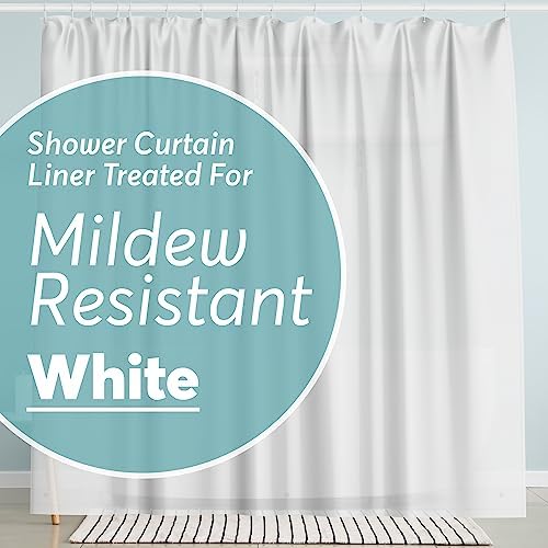 Croscill Fabric Shower Curtain Liner, 70 72inch, White