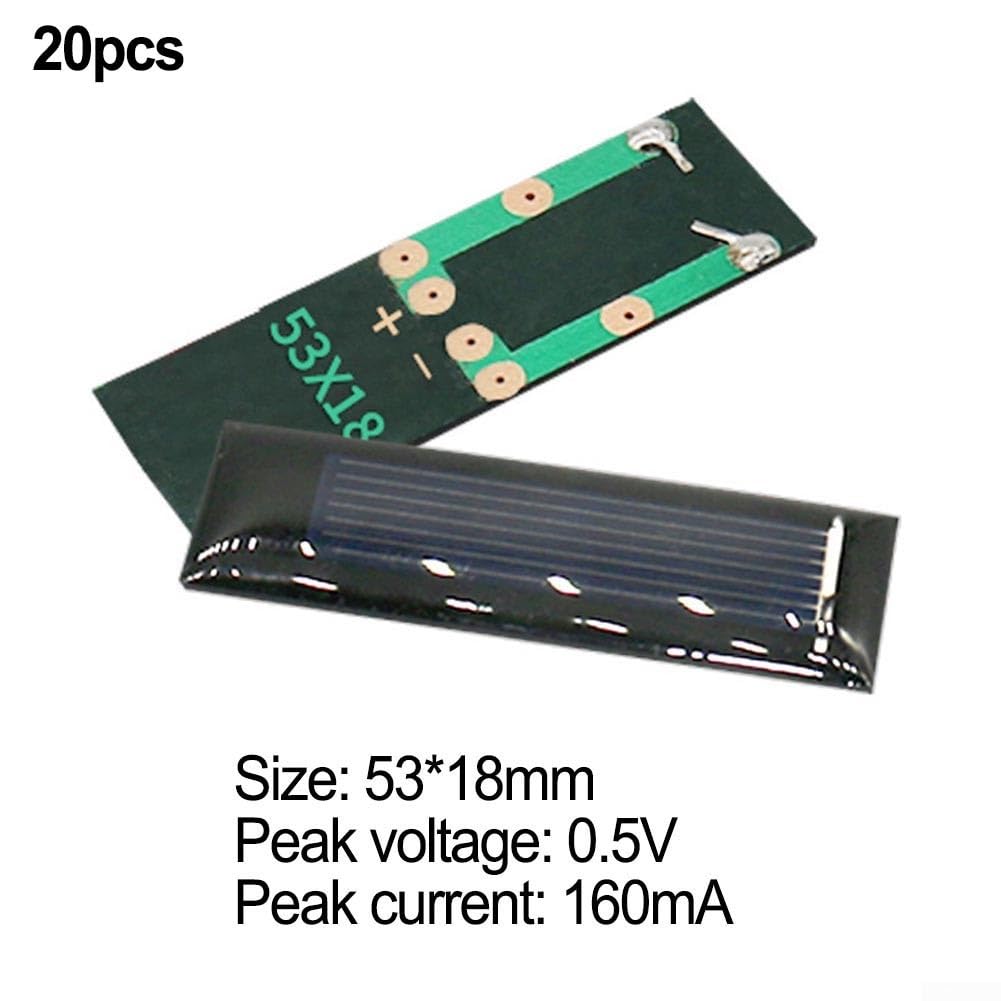 20pcs Mini Pannello Solare Cella 0 5V 160mA per FAI DA TE Progetti di Energia Efficiente Generazione di Energia