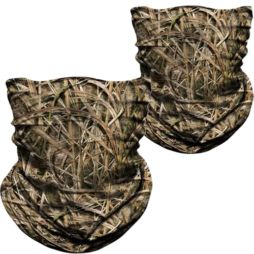 Image of WTACTFUL Camo Face Mask Men Women, 2-Pack Seamless Neck Gaiter Balaclava
