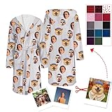 Personalised Mens Womens Robe Dressing Gown, Custom Bathrobe with Face Photo, Gift Idea for Couples Family - Image 2