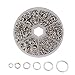 Price comparison product image 1600pcs Open Jump Rings 4 5 6 7 8 10 mm Jewelry Making Findings Kit with Clear Storage Case (Steel Self Colour)