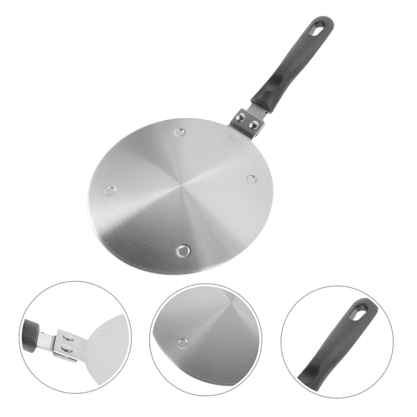 Difusor de Calor Inoxidable para Cafeteras Adaptador de Inducción Mango Desmontable Compatible con Utensilios de Cocina para Cocinas de Inducción y Gas