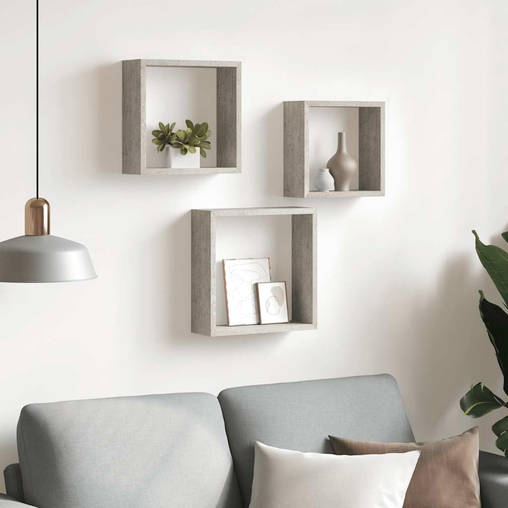 Juego de 3 estantes de pared de madera de densidad media flotantes con soporte invisible, 30, 27 y 24 cm, para salón, dormitorio, oficina, almacenamiento y decoración