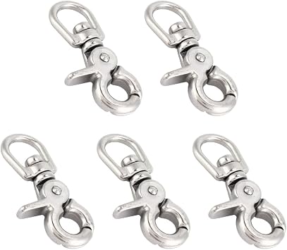 Joyzan Marine Snap Hook, Stainless Steel Trigger Swivel Lobster Clasps