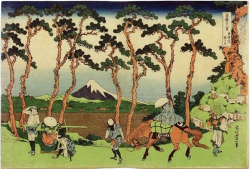 Cuadro Hodogaya in Tokaido de Hokusai en poster para decoración de interiores