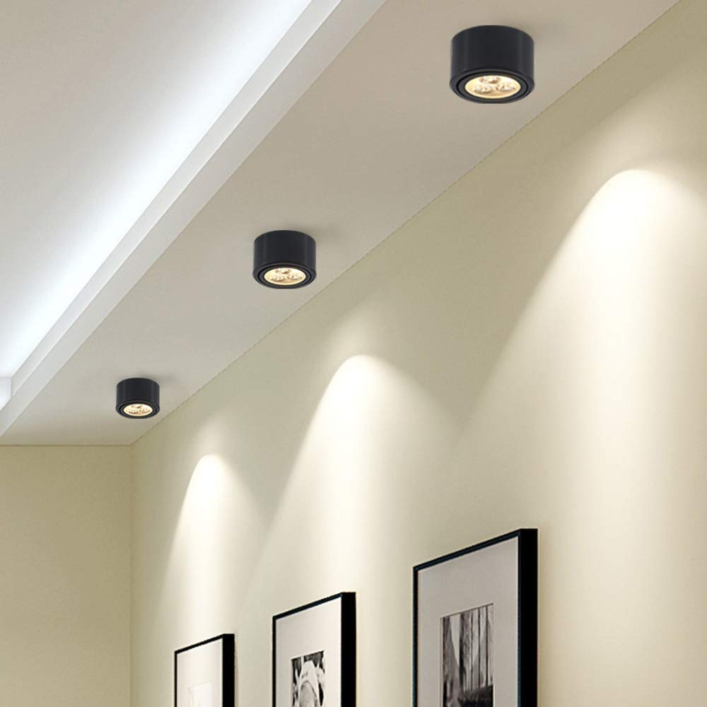 Lampa sufitowa LED 3 W naścienna z regulowanym kątem, idealna do salonu, restauracji, sklepu, korytarza, stylu nordyckiego, na zewnątrz/niebieski.