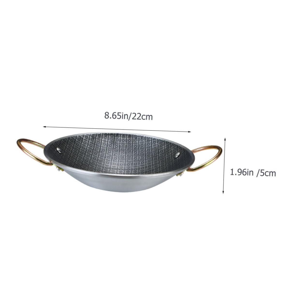 Cabilock Stainless Steel Paella Pan Double Handle Household Cooking Pot for Home Cookware - Design for Easy Carrying and Even Heating
