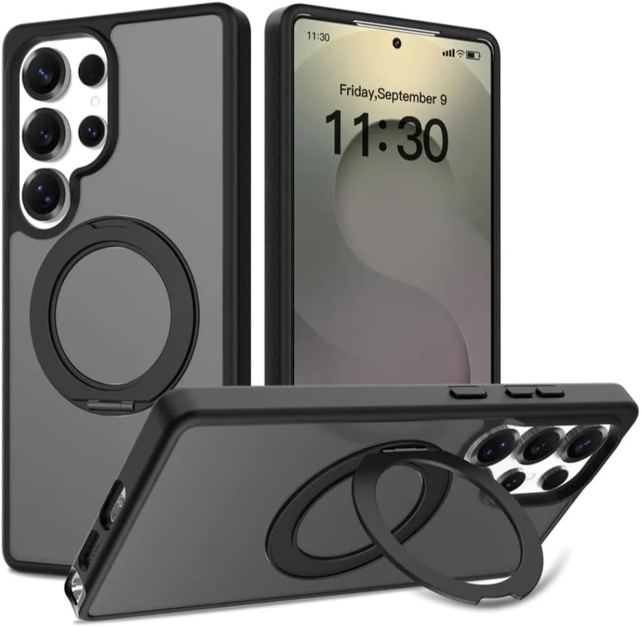 grabist Grabist Case For Samsung Galaxy S24 Ultra Brand Name: GRABIST | Color: Clear | Special Features: Drop Resistant, Full Coverage, Magnetic, Shock-Absorbent, Slim Fit | Material: TPU + silicone + IC metal | Grip Type: Ring Grip | Embellishment Feature: Matte