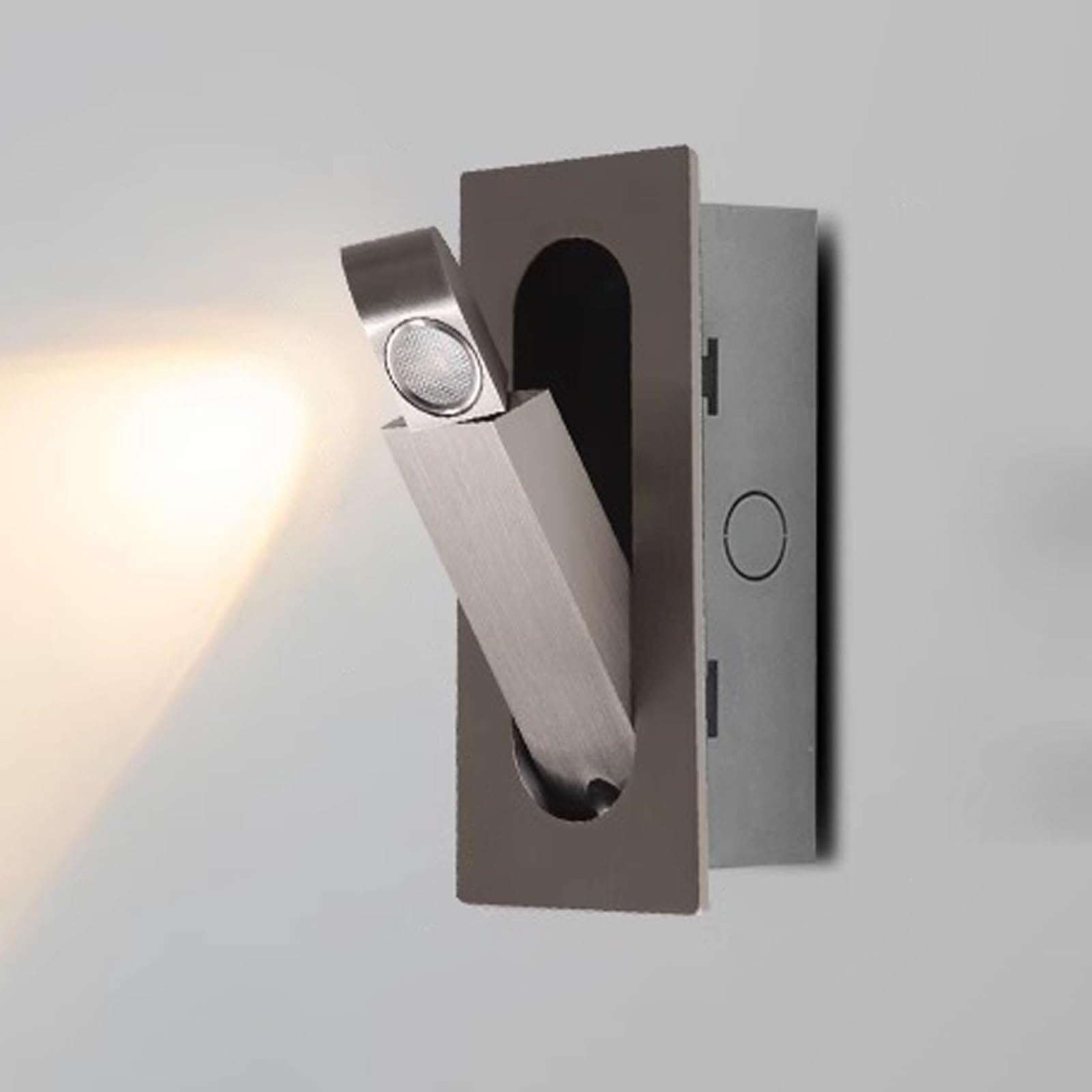 HXYSXHJUO Reading Wall Sconce Hotel Headboard Spotlight, Indoor Modern Led Lamp Aluminum Bedside Mounted for Bedroom Living Room Study Dining Stairs Hall Restaurant(Silver)