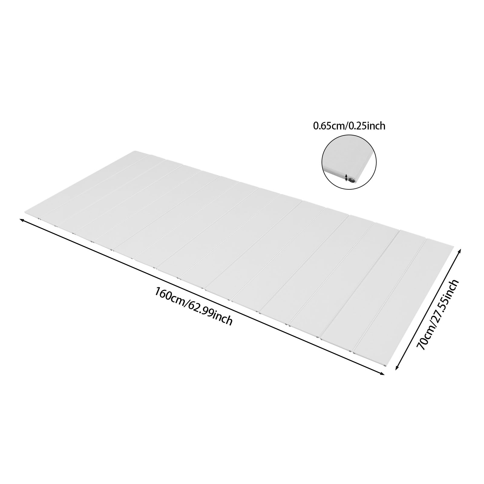 Badewannenabdeckung 160x70cm bis 5kg Belastbar Faltbare Staubdichte Badewannenabdeckungen Dämmplatte Badewannen Abdeckung 6.5mm für Badewannen, Fässern, Hotelbadewannen (Grau)