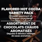 Maud's Flavored Hot Boîte de variétés de chocolat, 48ct, Pods à usage unique, compatibles avec Keurig K Cups Maker