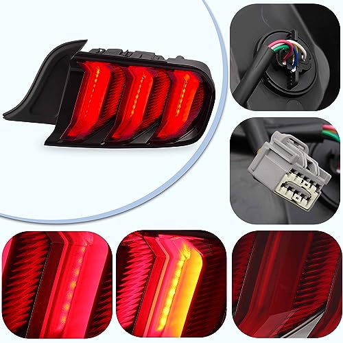 Feux arrière Mustang 2015-2023 kit complet rouge 5 modes d'éclairage LED