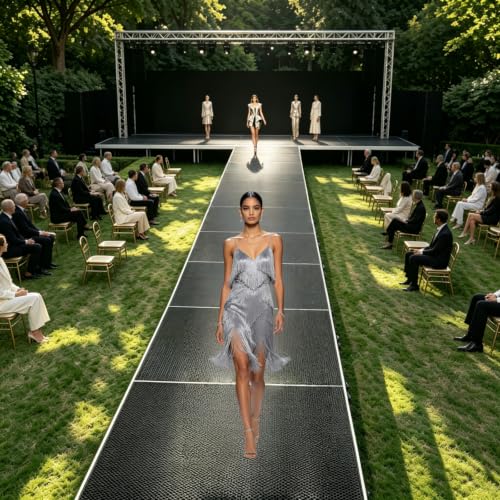 Image of 16'x24' Portable Stage Platform, Portable Aluminum Performance Deck 1900lbs Capacity, 24 inch-41 inch Adjustable Height Risers for Events, Wedding, Stage Platform Set, Portable Performance Stage