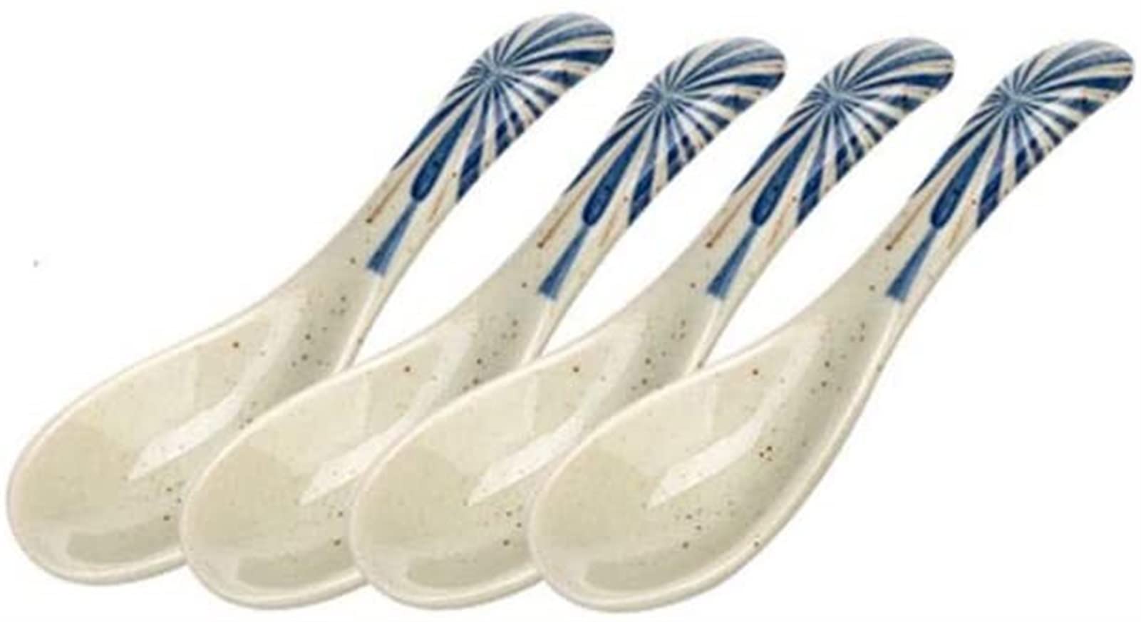 Löffel Restaurants Keramischer Löffel, japanisches Dessert, Kaffeelöffel, for Home Restaurant Küche Wohnung 4-teiliges Set, 5.51 "x1.69" Esslöffel Hause(A)