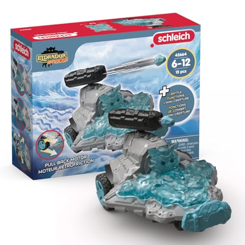 Schleich Eldrador Creatures - 15PC Ice Jet Vehicle with Mini Creature Playset - Kids Ages 7+ | 42664