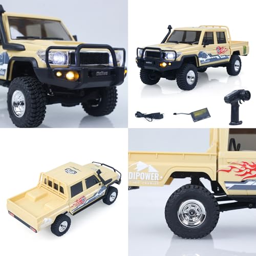 Image of TOUCAN RC HOBBY 1 /18 UCX1801PRO Radio Control Crawler RC Off Road Car Pickup Metal Gears ABS Shell Light System Battery RTR No Sounds for Ages 14+