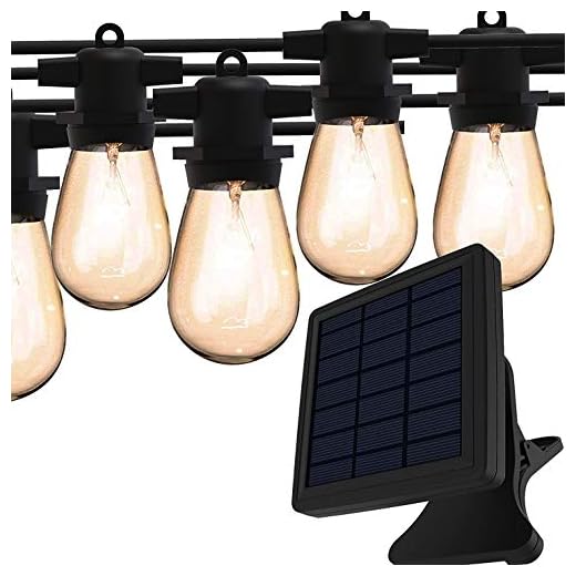 Magictec Solar String Lights, LED S14 Solar String Light Outdoor Waterproof Lighting Decoration Energy Saving Hanging Decor for Garden, Balcony, Porch, Backyard or Camp Tent 27 ft