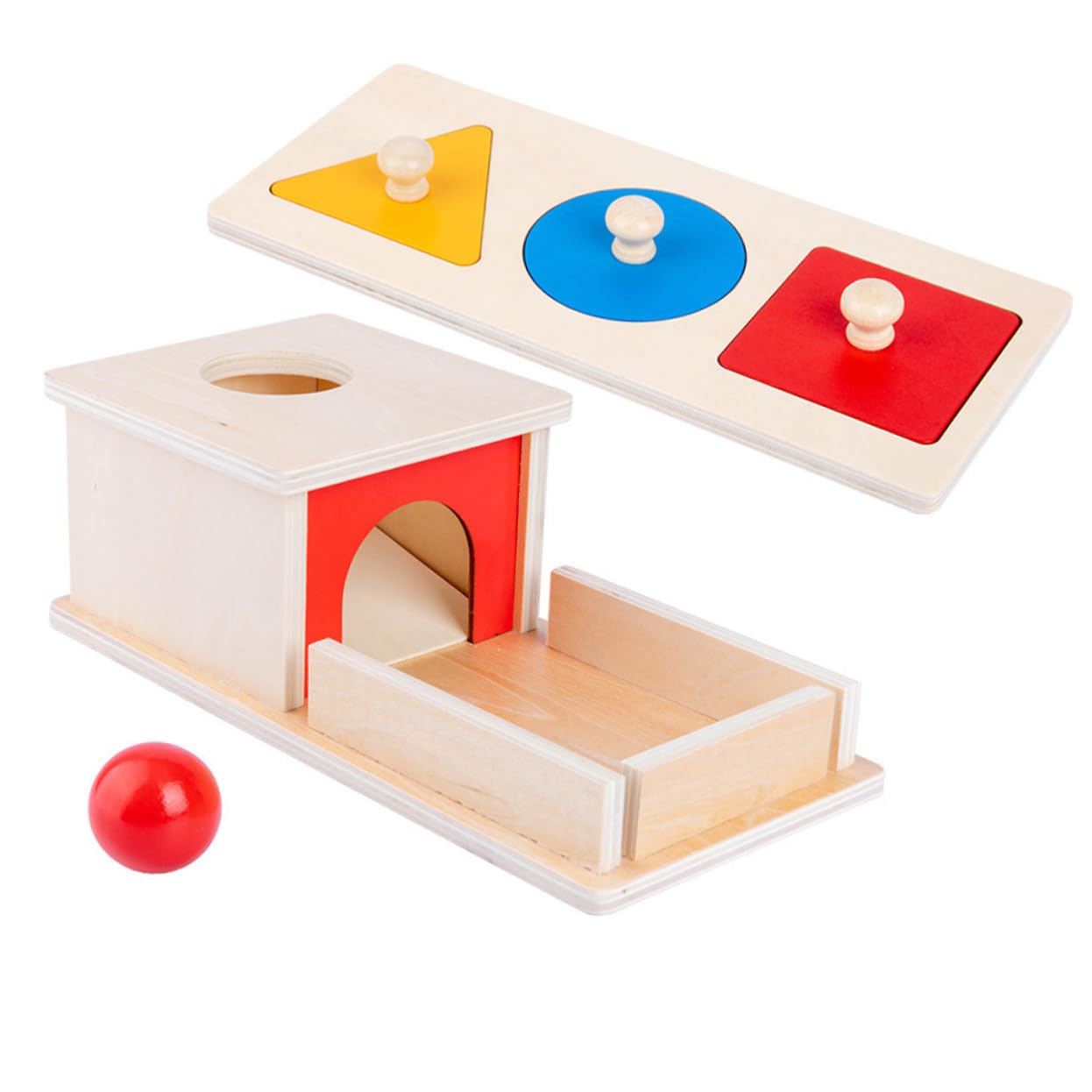 Jouet en Boîte en Bois, 1 Set, Formes Géométriques pour Bébé