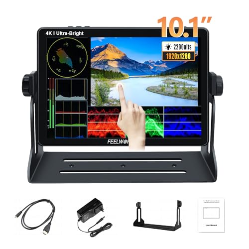 Image of FEELWORLD LUT11S 10.1 inch 2000nits 1920x1200 Resolution Ultra-Bright Touch Screen Camera Field Monitor 3G-SDI & 4K HDMI Input /Output Large Screen On-Camera Monitor for Directors /Photographers