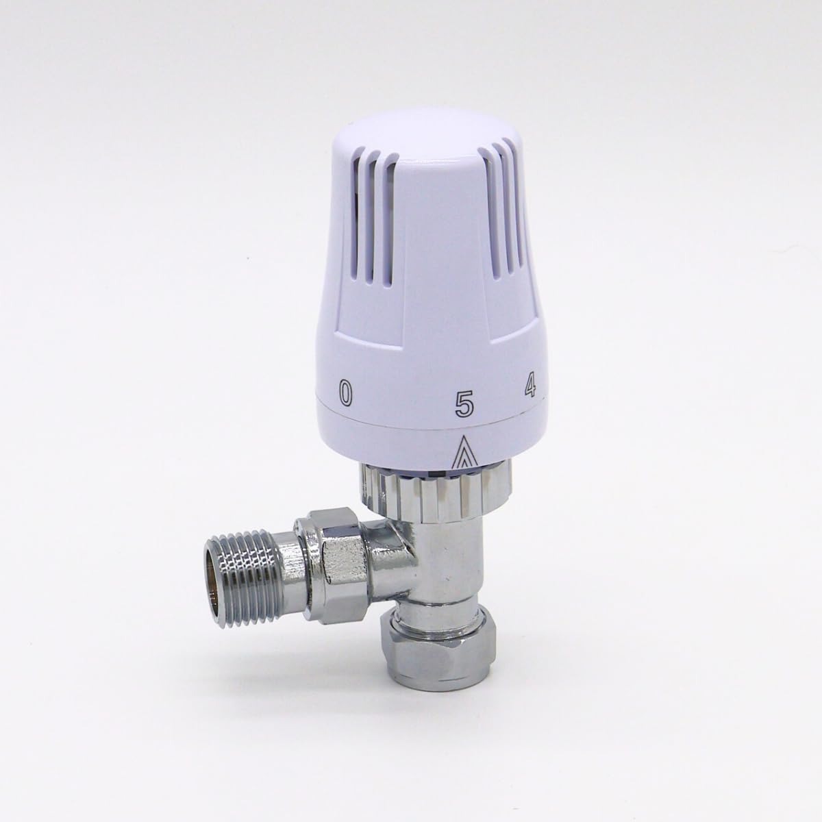 Plumb Bliss Thermostatic Radiator TRV Valve (15mm x 1/2″) Angled (1) - New