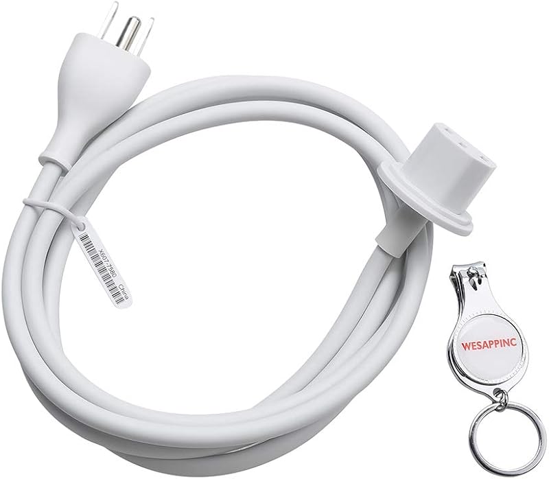 WESAPPINC Replacement US Plug Extension Cable for Apple iMac G5 20" 21.5' 24" 27" Power Supply Cord