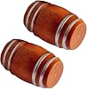 NUOBESTY 2Pcs Mini Barrel Containers Wooden Pickle Barrel Mini Barrel for Miniatures, Scale Models, Mini Train Making