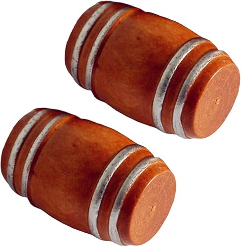 Miniatura 1 de NUOBESTY 2 mini contenedores de barril de madera para pepinillos para miniaturas, modelos a escala, fabricación de mini trenes