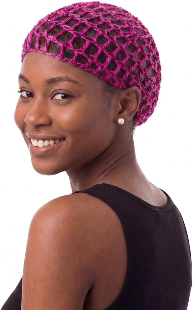 2-Pack Hair Wrap & Net Set,SATIN WRAP, CROCHET HAIR NET for Nighttime Protection, DOOBIE TUBI HAIR WRAP