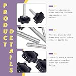 Swpeet 20Pcs Mâle filet métallique pince Star Knobs Grips Noir