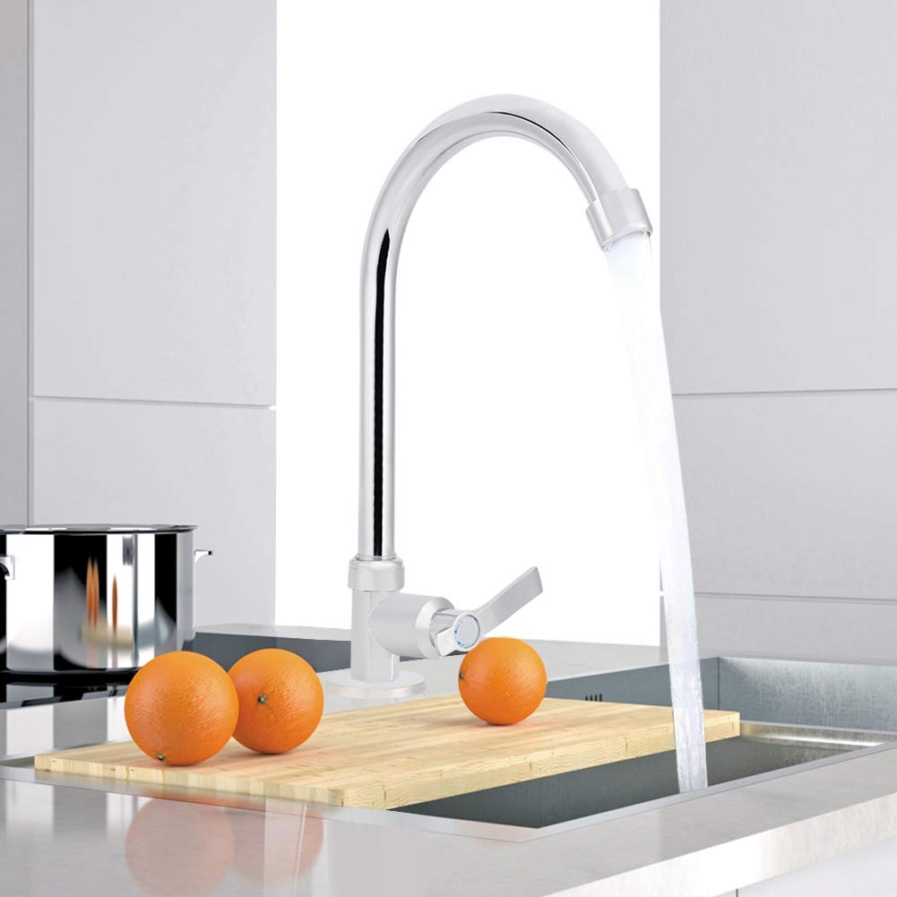 Zinc Alloy G1 2in Kitchen Sink Faucets Kitchen Faucet Kitchen Faucet Single Cold Vertical Faucet Tap for Home — view 6