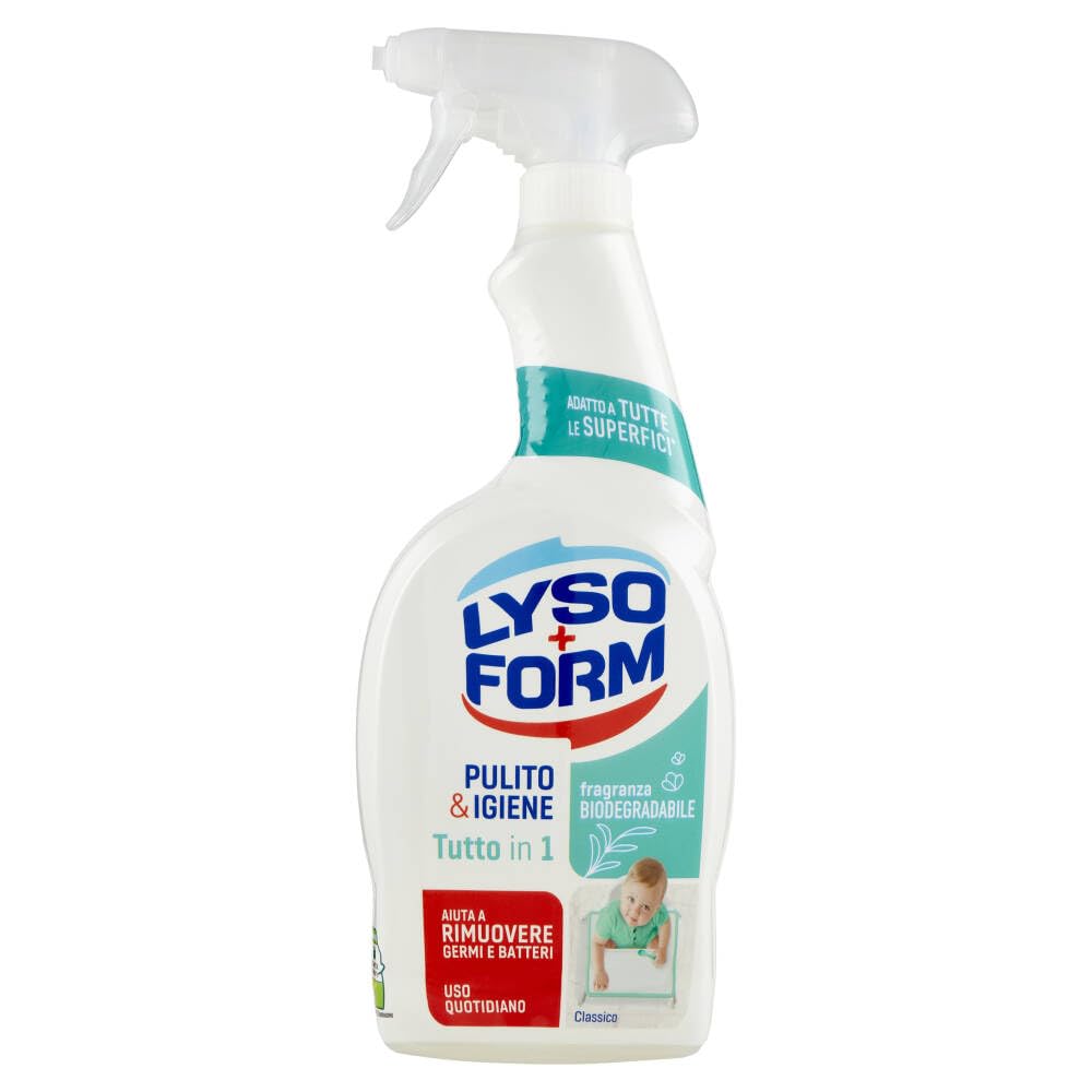 Lysoform Pulito & Igiene Tutto in 1 Classico 700 ml - Detergente multiuso per pavimenti e superfici - Profumo fresco + portachiavi Italy Shop Service gratuito