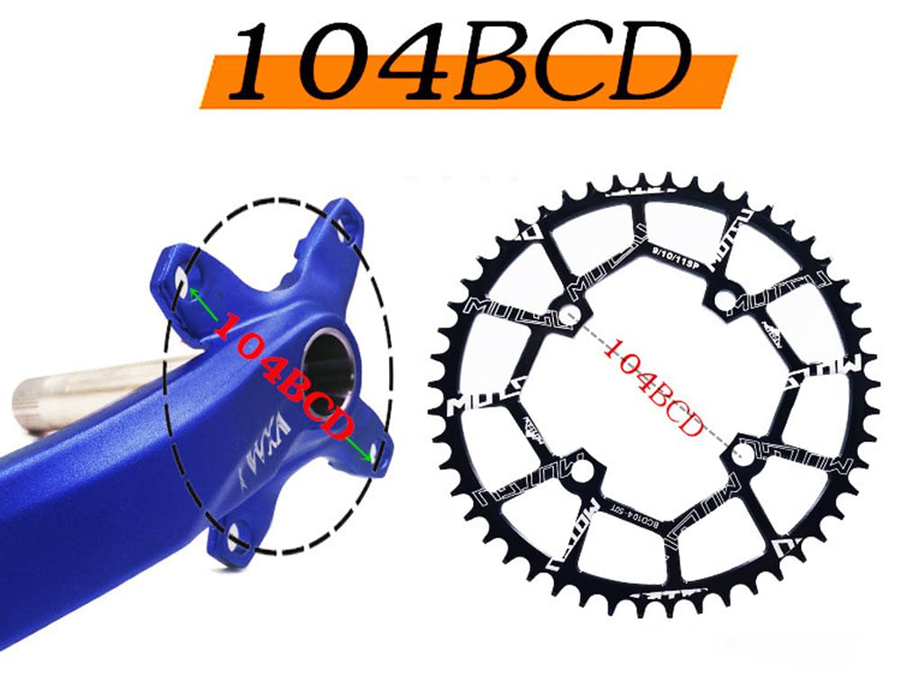 Amazon | 104 BCD 自転車チェーンリング 40T 42T 44T 46T 48T 50T 52T