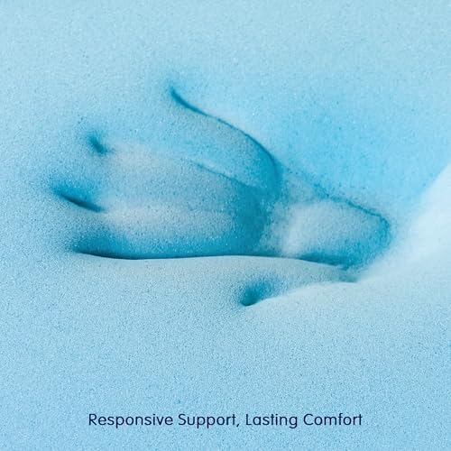 Image of Subrtex Memory Foam Mattress Topper, 2 Inch California King Gel-Infused Memory Foam Topper, Gel-Infused Memory Foam Topper for Side Stomach Sleepers, CertiPUR-US Certified