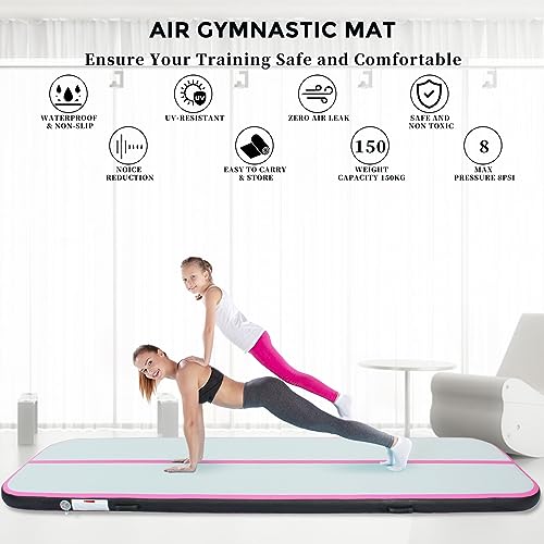 LUBAKED Airtrack Matte, Gymnastikmatte 4m (Farbe: Rosa) - 5