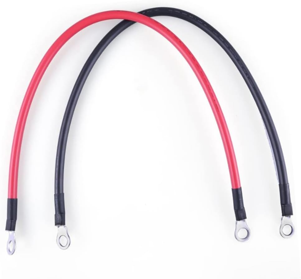 1Pair Awg Battery Inverter Cables Durable Automotive Power Supply Wire for Cars Rvs Boats and Use