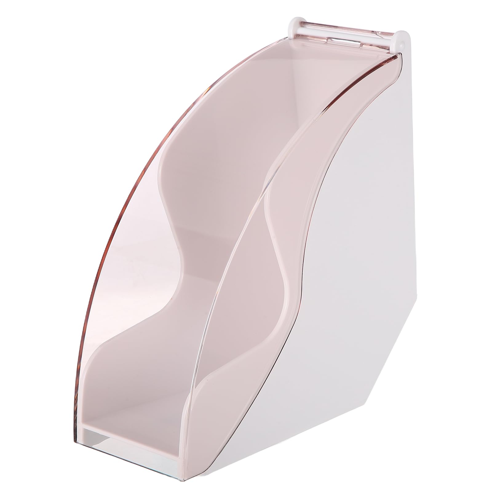 Soporte para filtro de café de cono acrílico transparente de 4.9 x 2.9 x 5.4 con tapa
