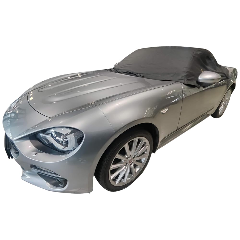 bâche de Capote Compatible avec Fiat 124 Spider Housse Noir