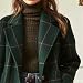 ORANDESIGNE Mantel Damen Herbst Karierter Woll-Jacke Winter Elegant Revers Trenchcoat A Armeegrün M