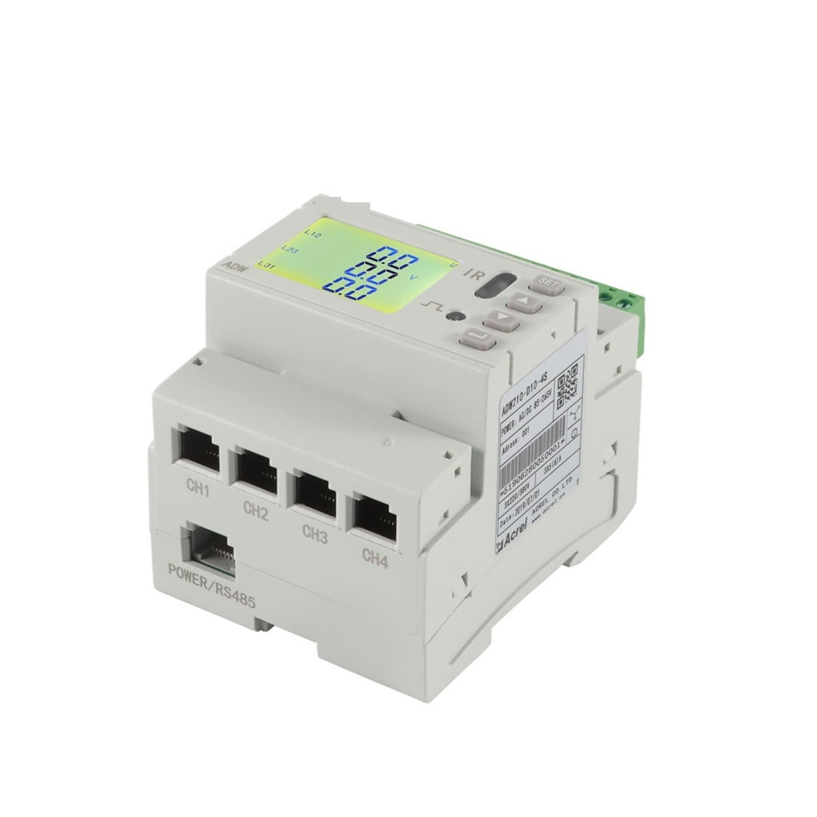 Contatore elettrico digitale, Contatore di energia multicircuito wireless serie ADW210-D36/contatore di energia wireless trifase/contatore di energia intelligente wireless Monitora e registra il consu