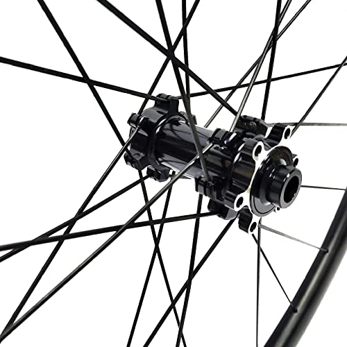 Hulkwheels Carbon Disc Brake Road Bike Wheelset 700C 38Mm Depth 25Mm Width Clincher Tubeless Ready Carbon Fiber Cyclocross Gravel Bike Wheel Qr 12/15X100/12X142Mm Thru Axle (15×100/12×142) #TOP4
